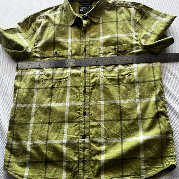 Carhartt Green Plaid Button Down Shirt - Picture 3 of 6